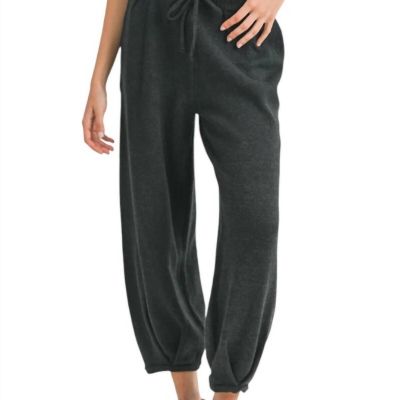 Miou Muse sweater pants in Charcoal